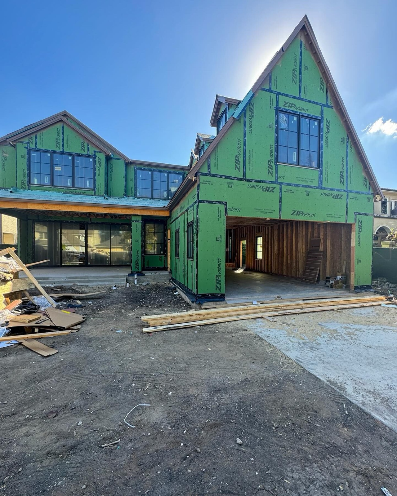 Windows before exterior finish
